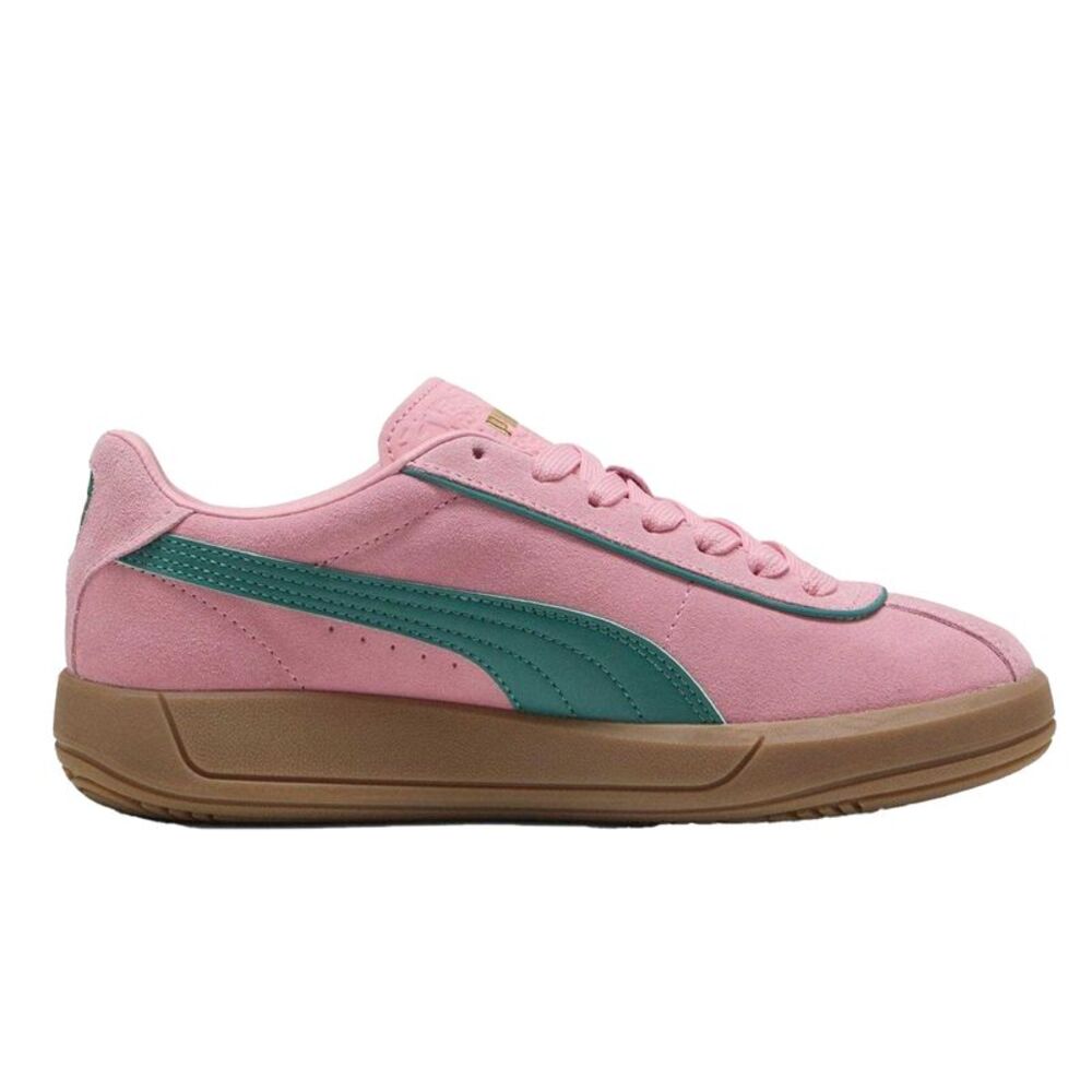 Puma Womens/Ladies Club Klassika Leather Low Sneakers / Green/Pink